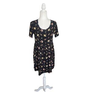 Vintage‎ 90s dressing Clio black tea party patio skater girl dress